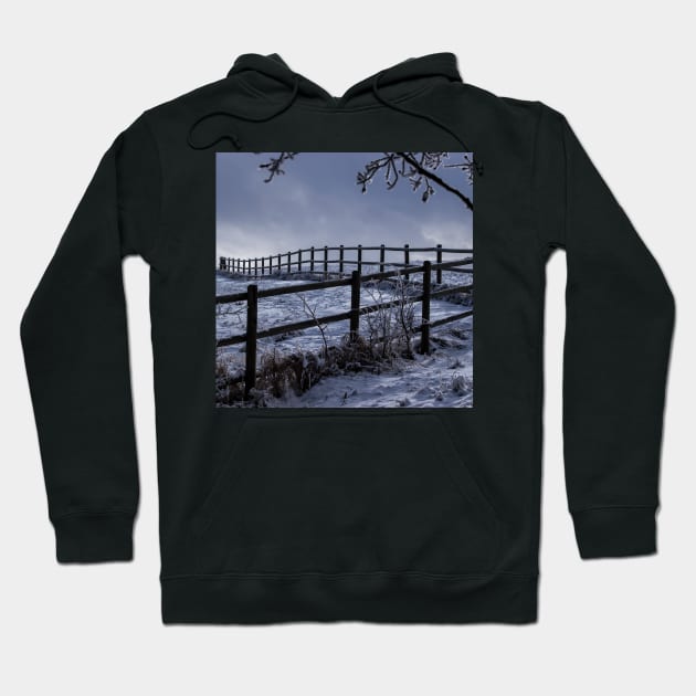 Winter Fence Scene in Alberta, Canada Hoodie by CanadianWild418